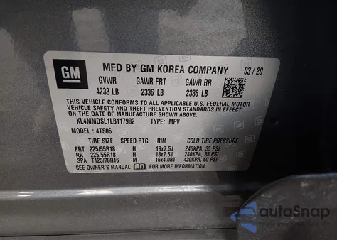 2020 Buick Encore Gx Fwd Select from USA, damaged, VIN KL4MMDSL1LB117982